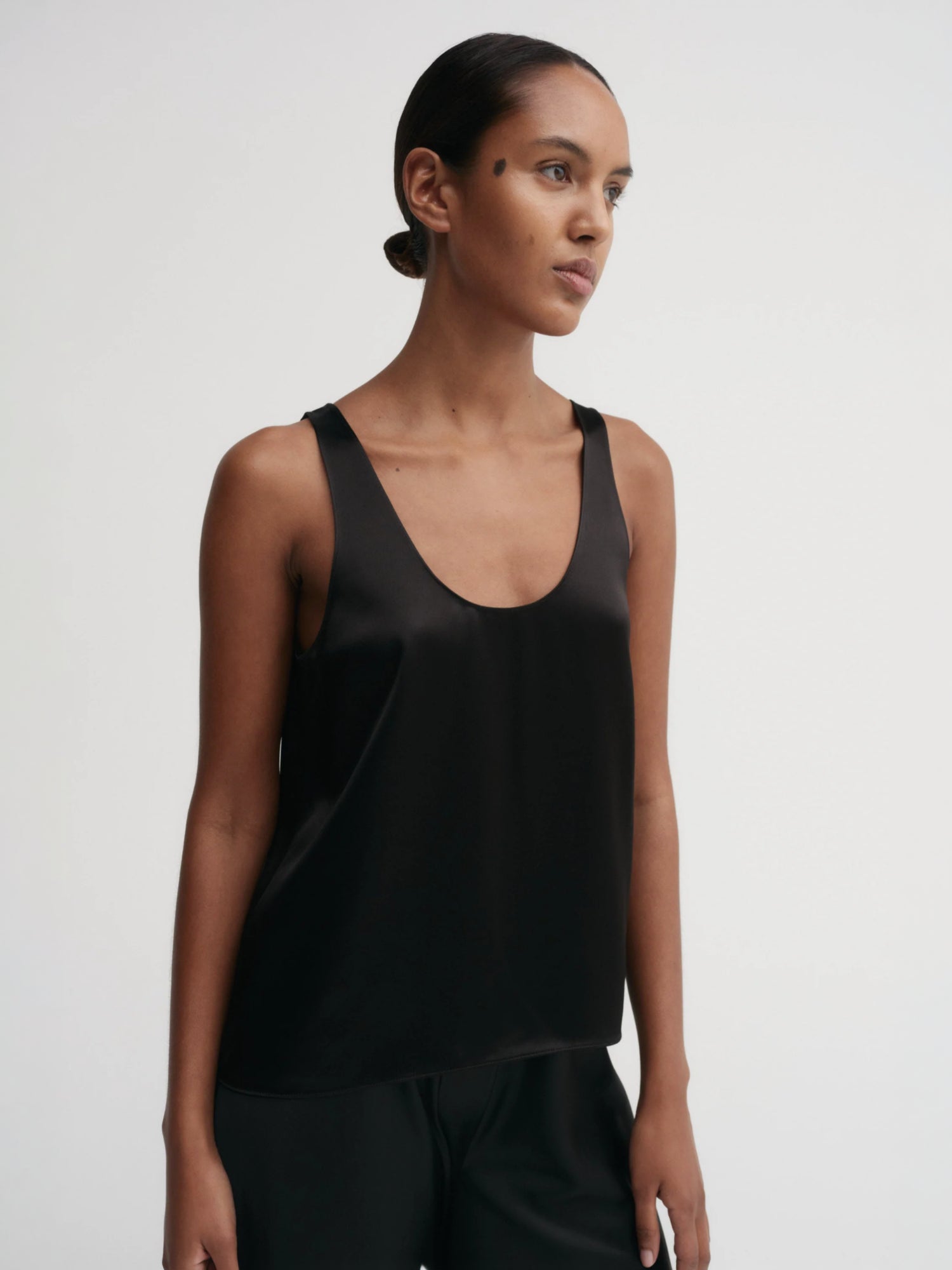 Romy Satin Top, black