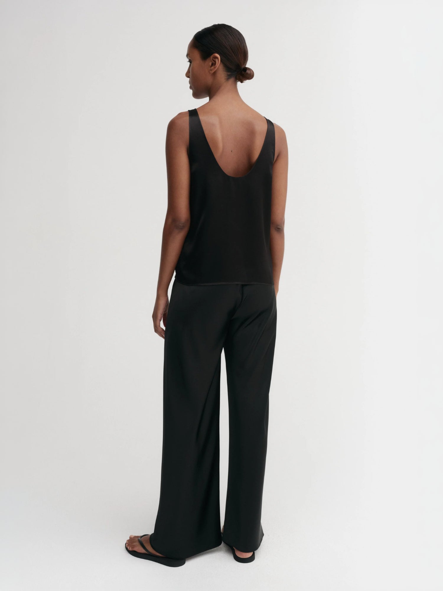 Romy Satin Top, black