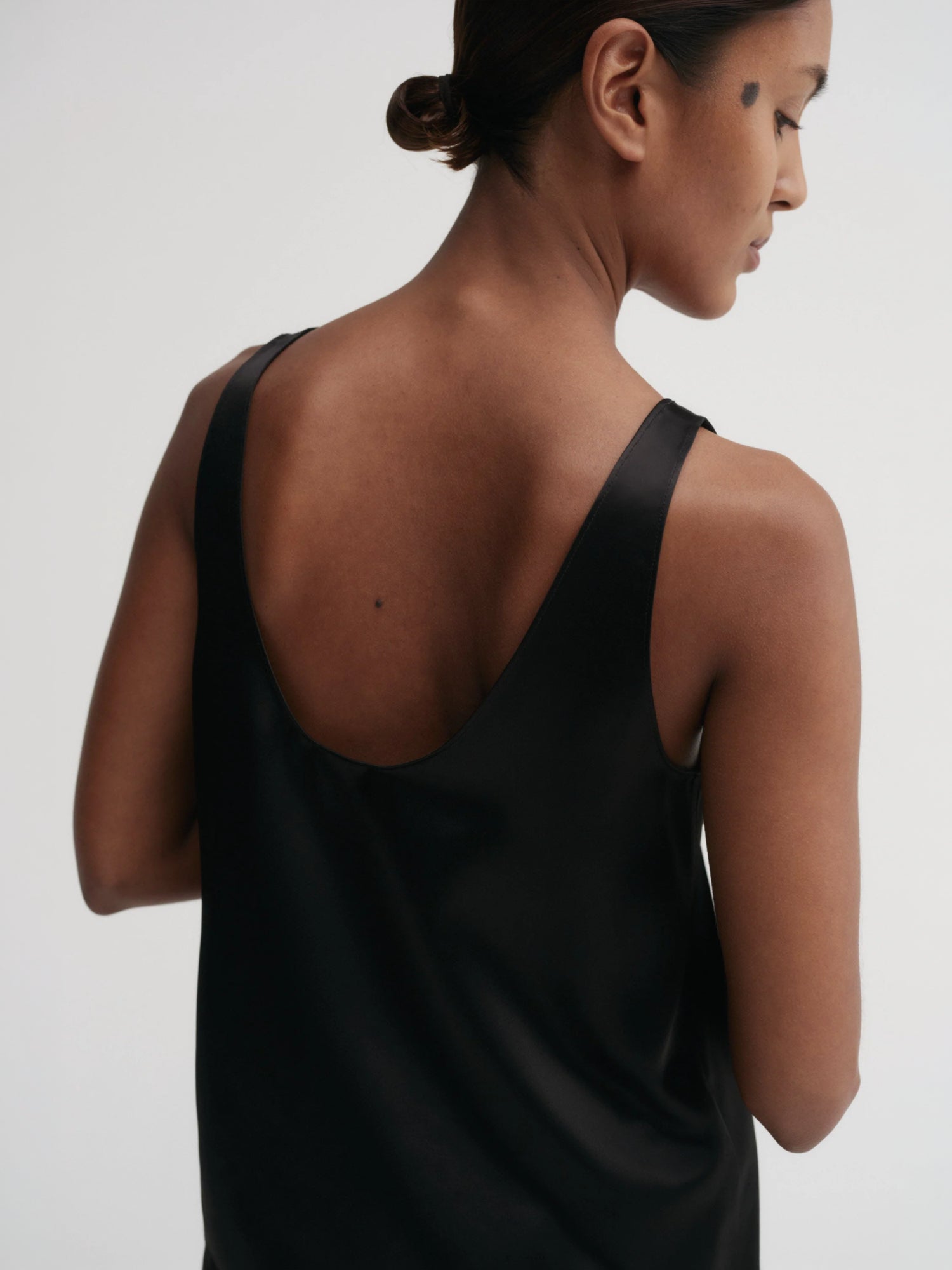 Romy Satin Top, black