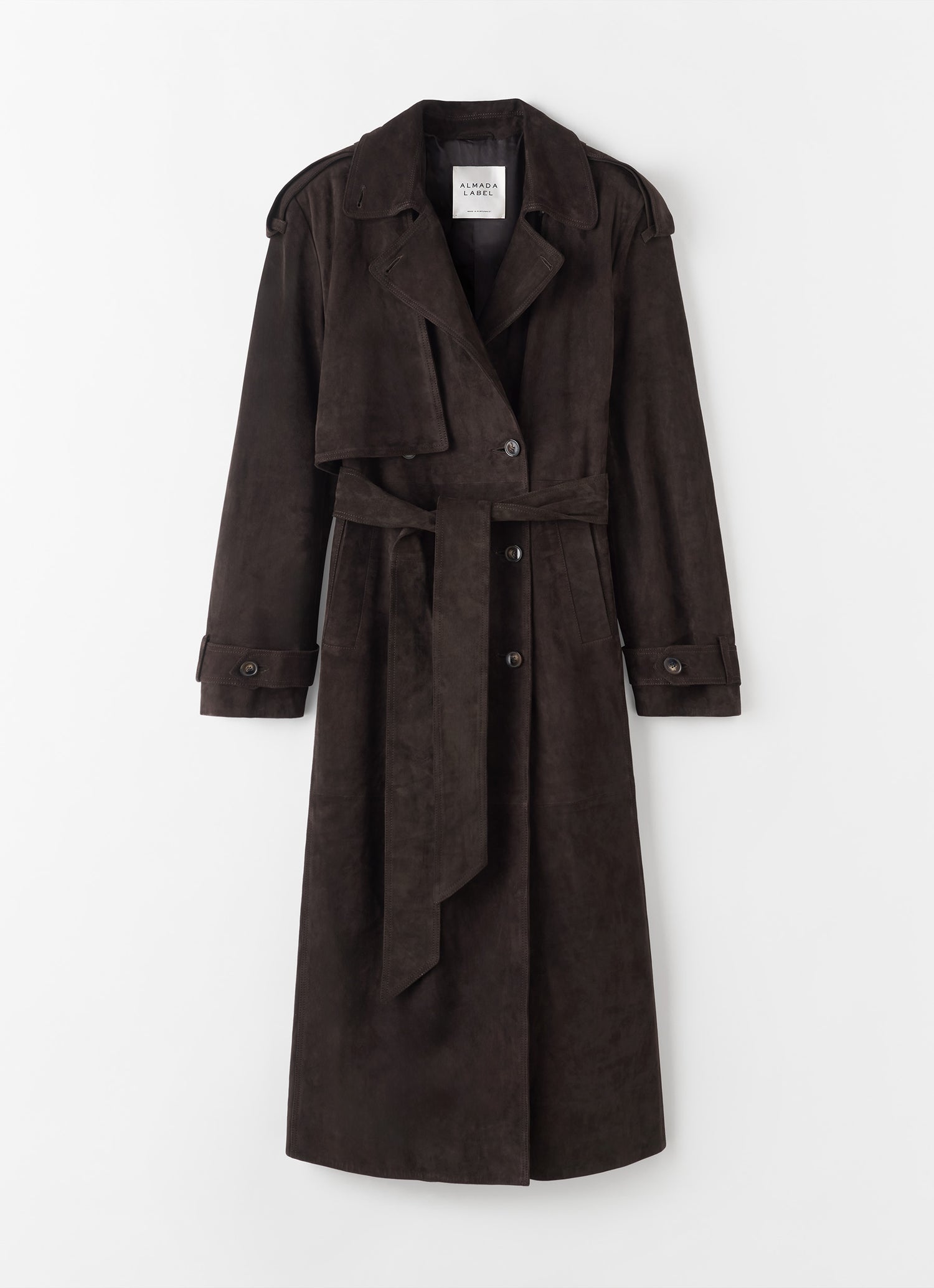 Sienna Suede Coat, chocolate