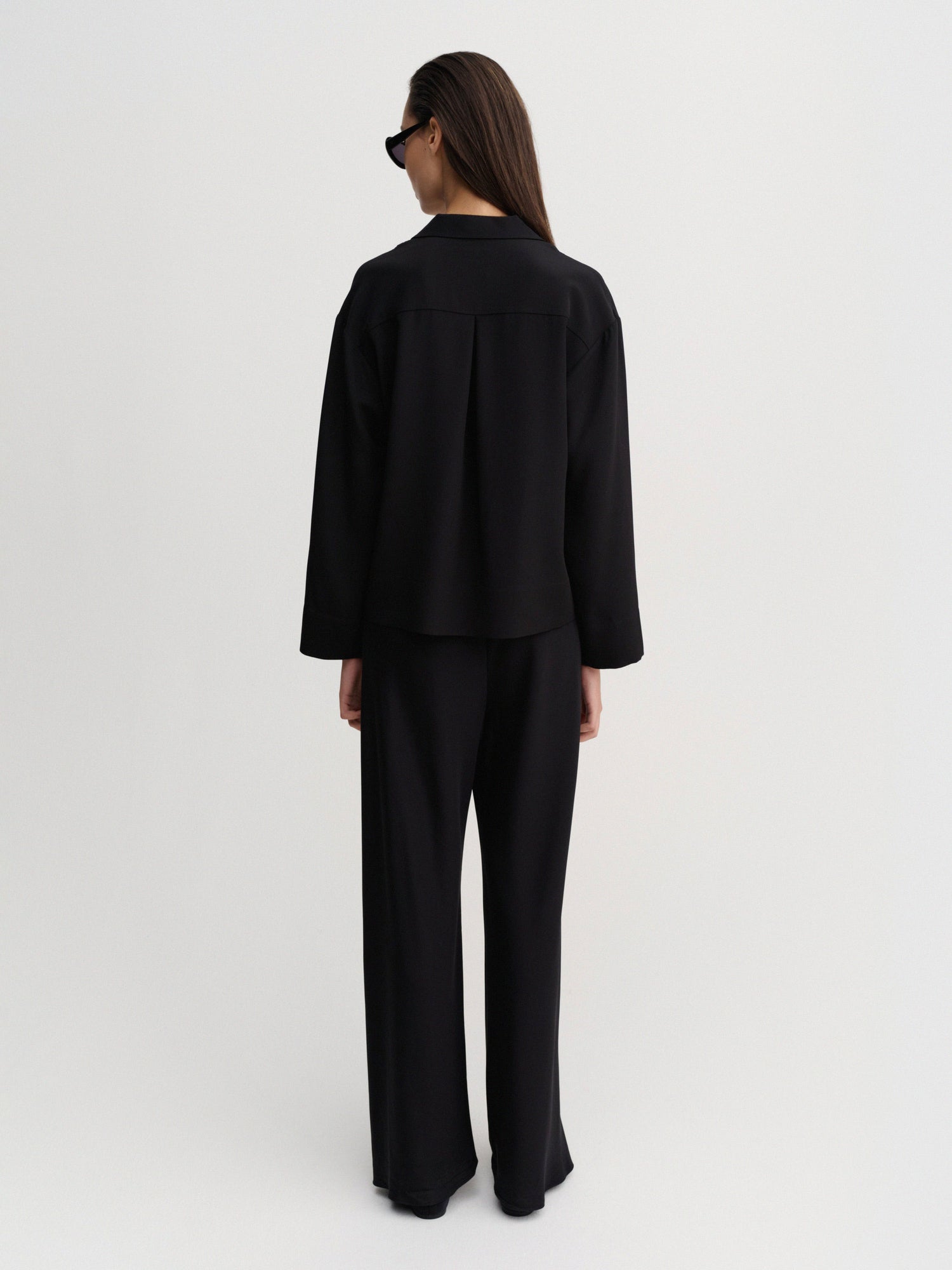 Philine Silk Pants, black