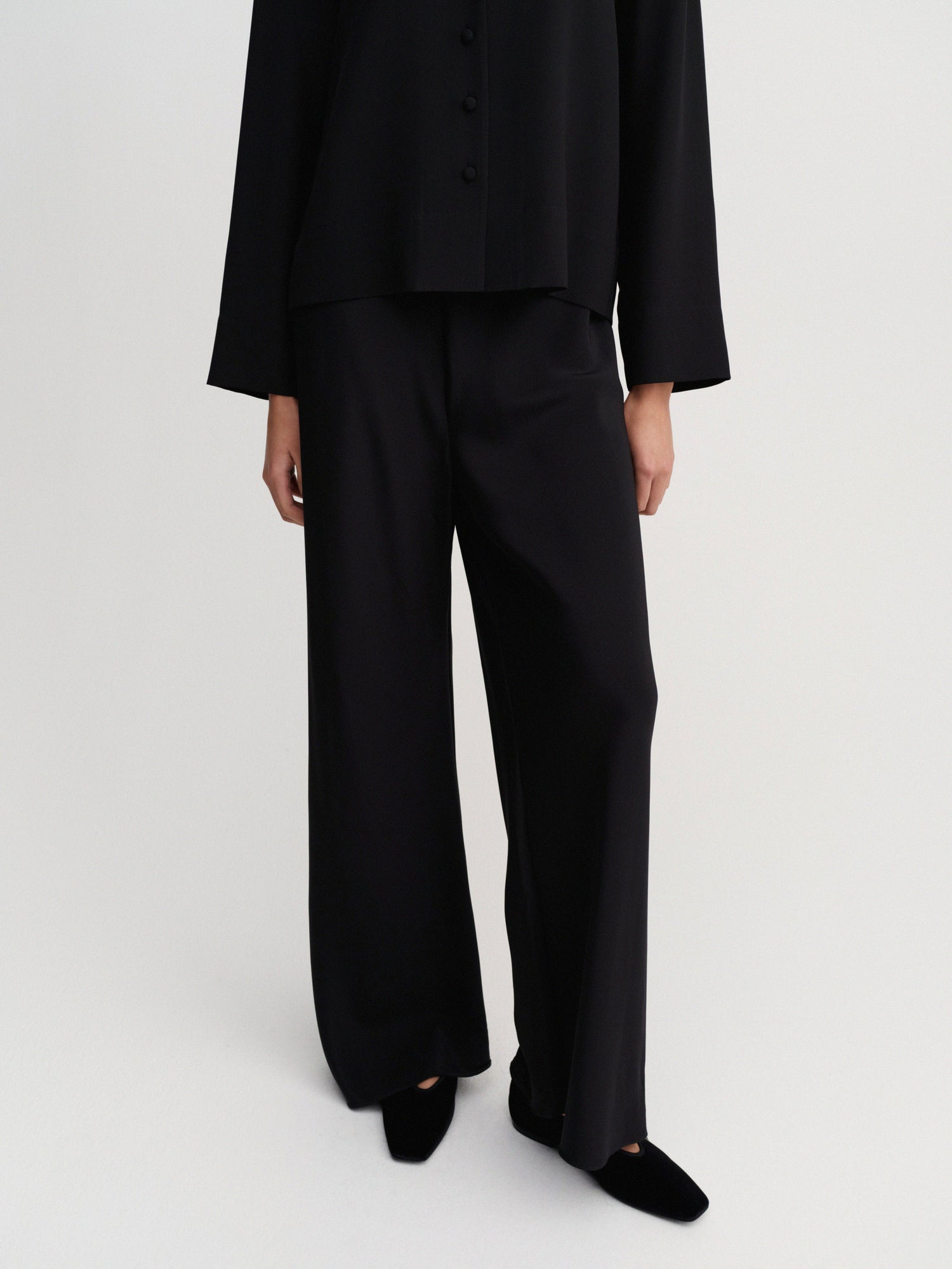 Philine Silk Pants, black