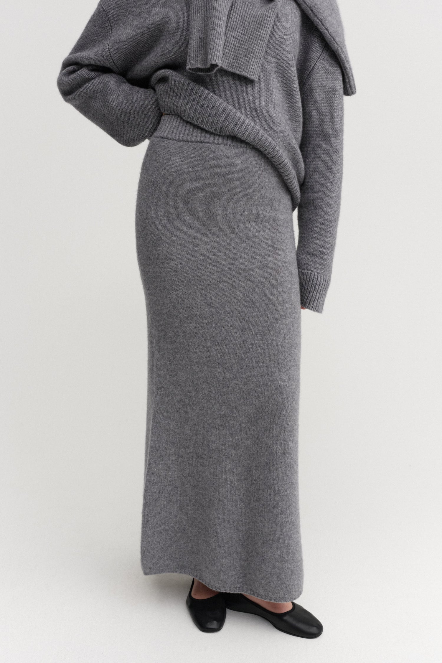 Umi Cashmere Skirt, grey