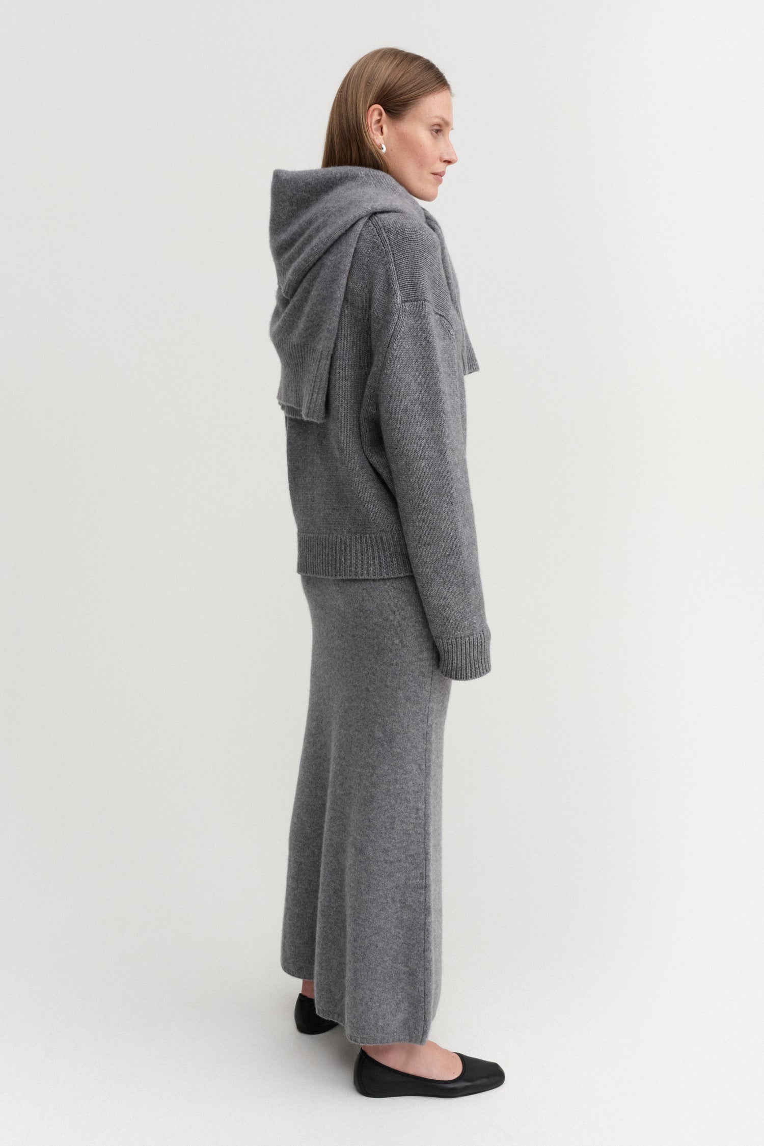 Umi Cashmere Skirt, grey