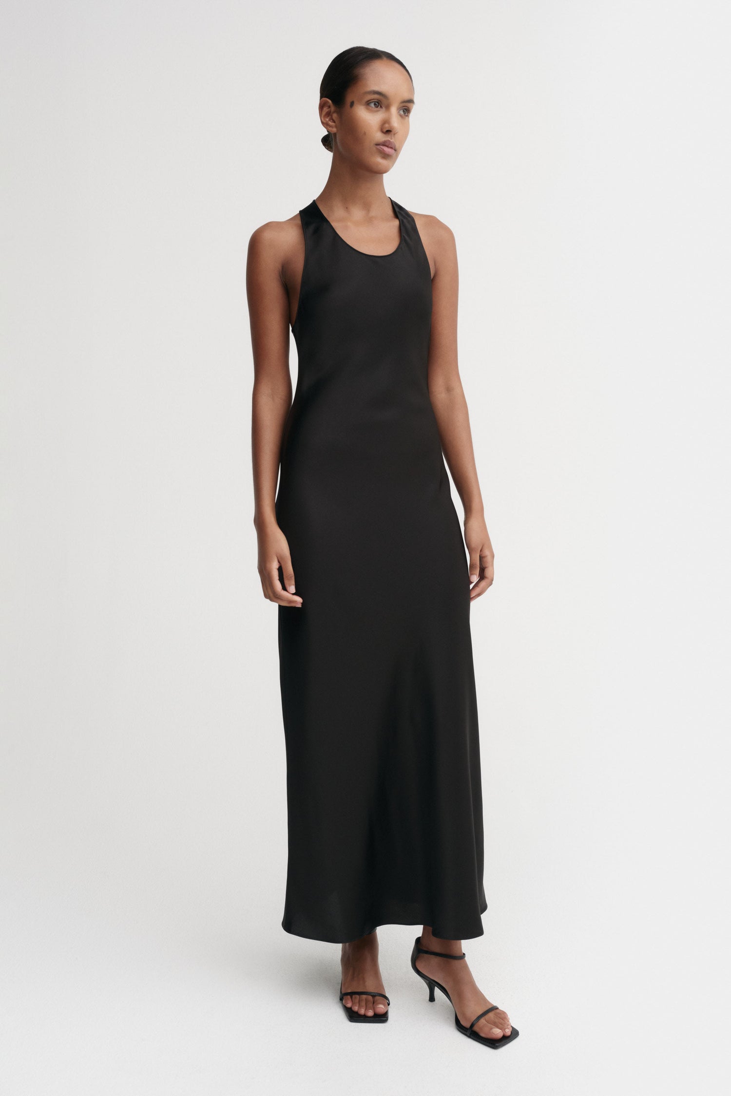 Zila Satin Dress, black