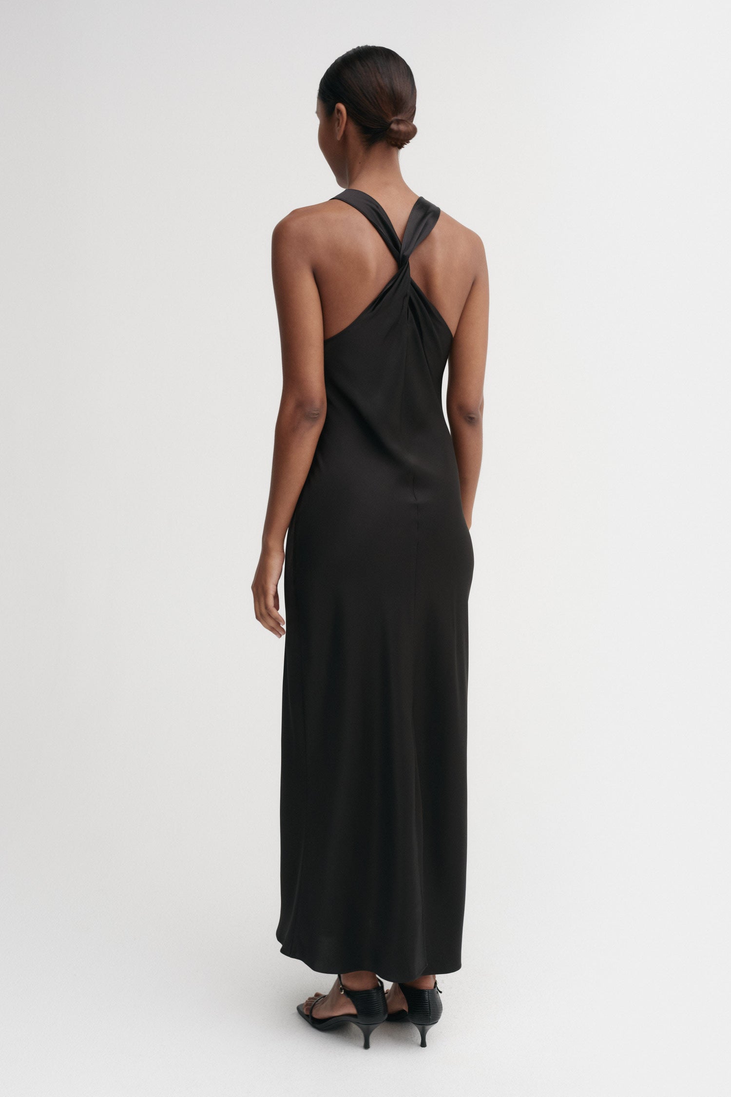 Zila Satin Dress, black