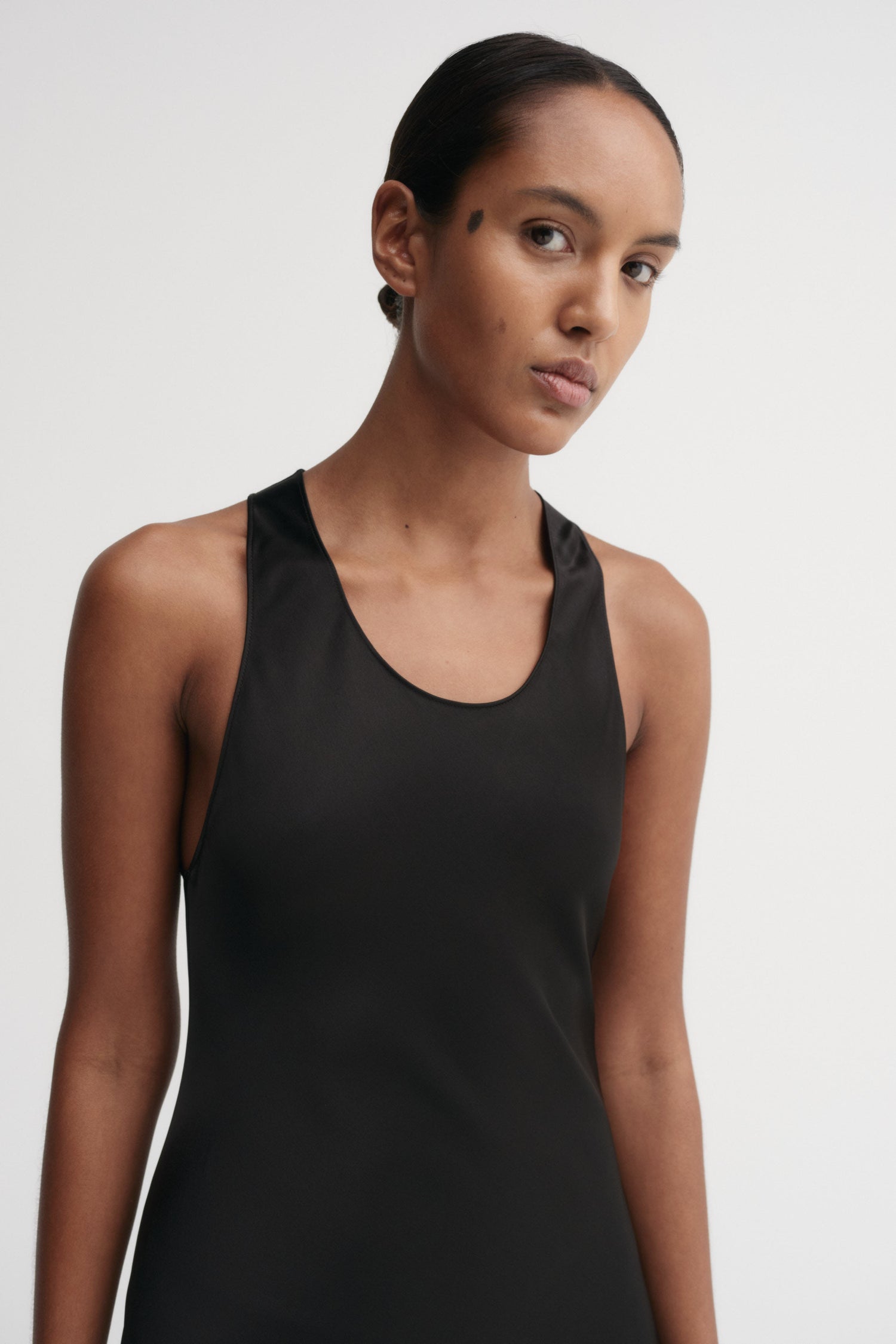 Zila Satin Dress, black
