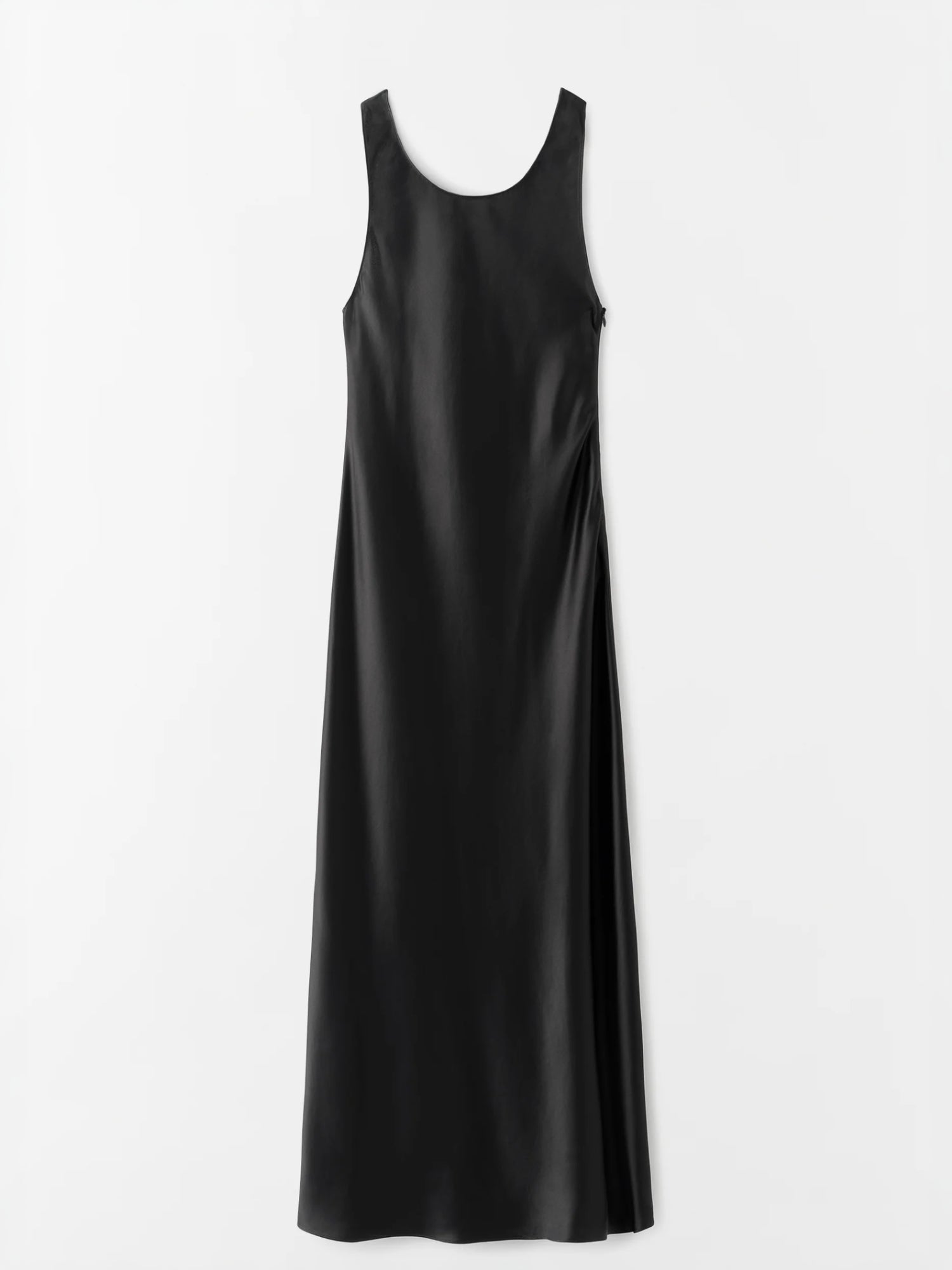 Robe en satin Zila, noire