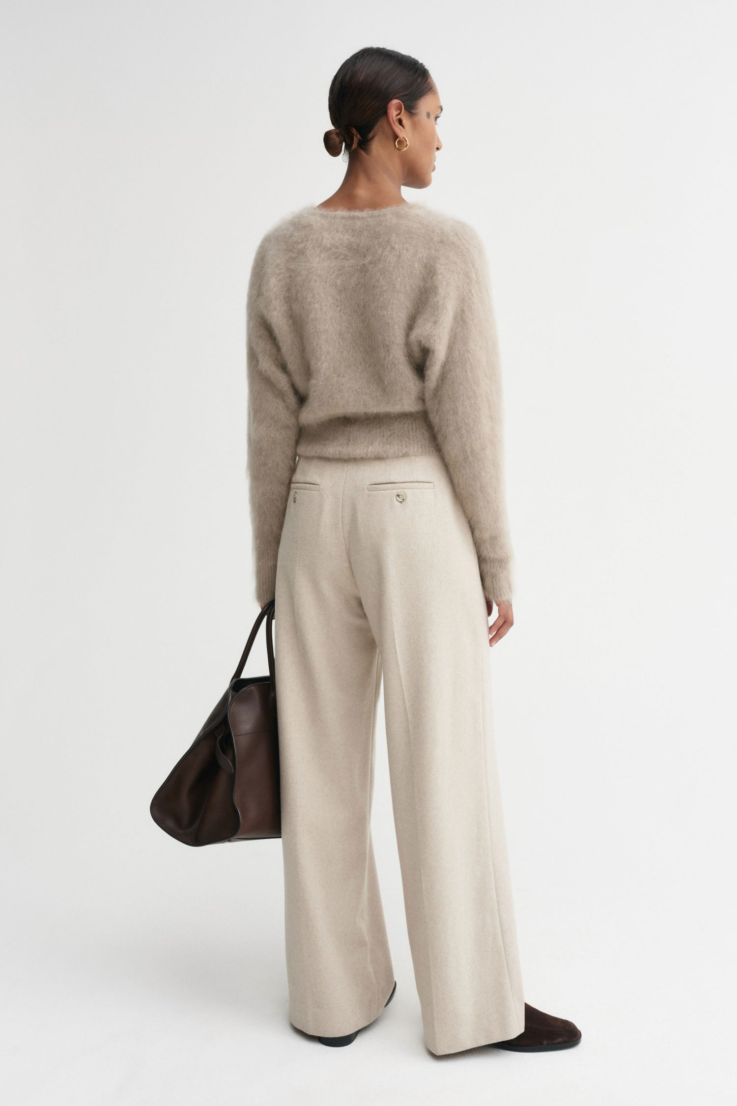 Zoe Crewneck Sweater, nougat