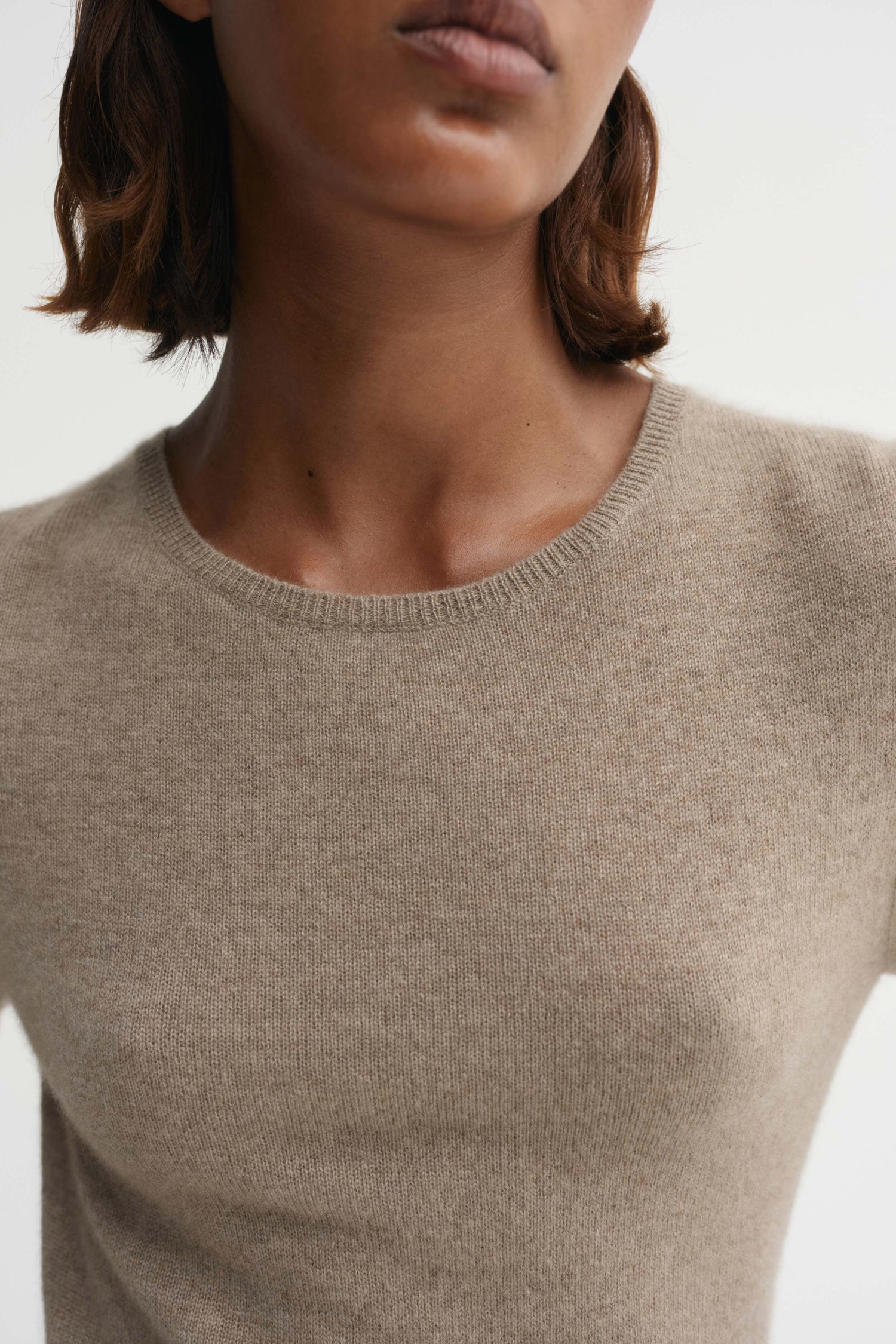 Awa Crewneck Sweater, nougat