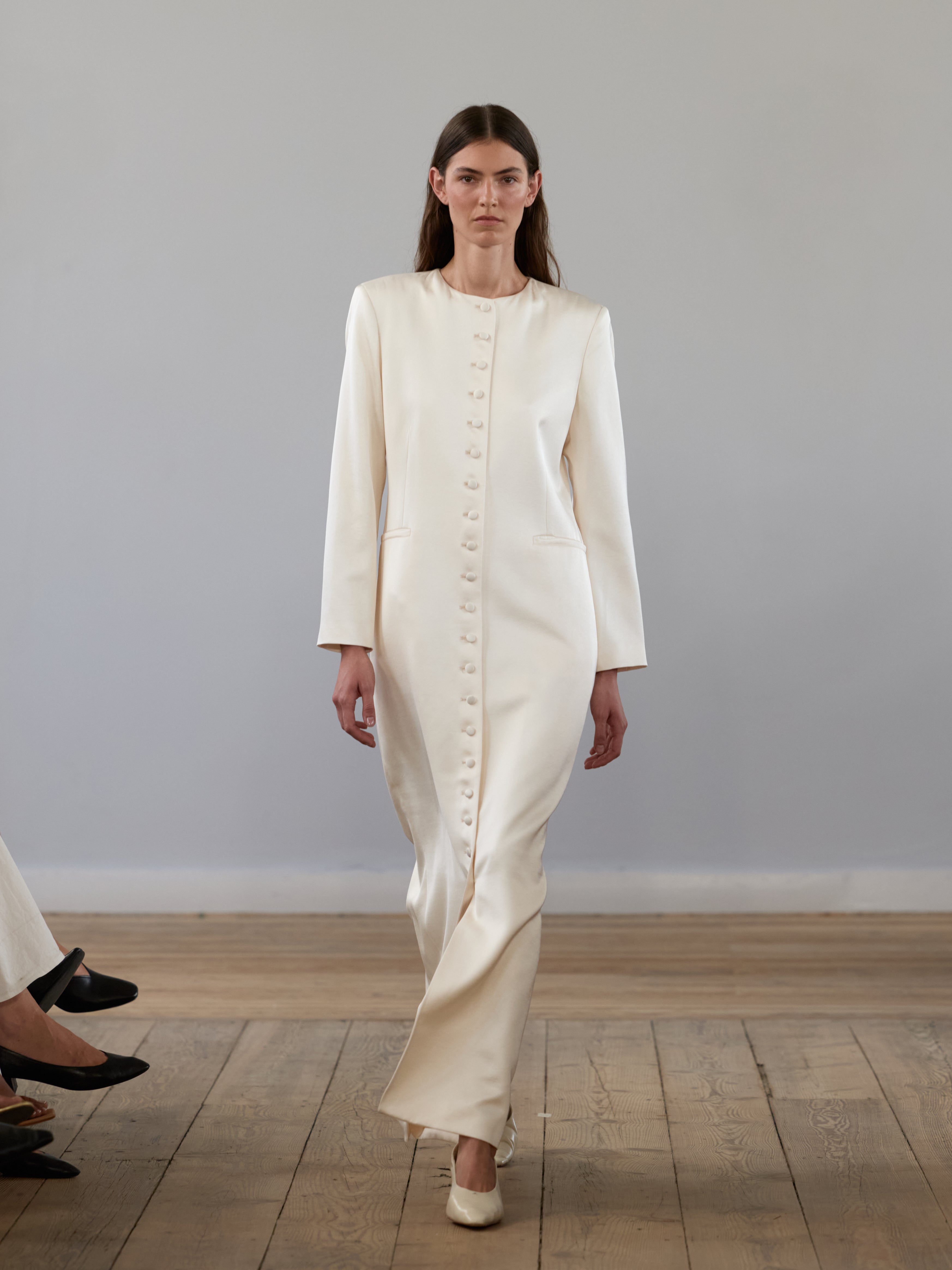 Cleo Long Satin Jacket, shell – ALMADA LABEL