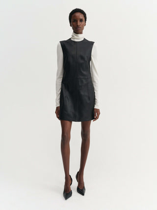 Audrey Leather Dress, black