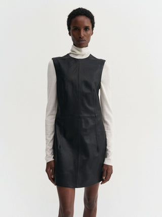 Audrey Leather Dress, black