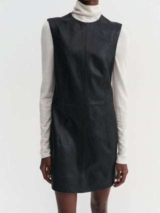 Audrey Leather Dress, black