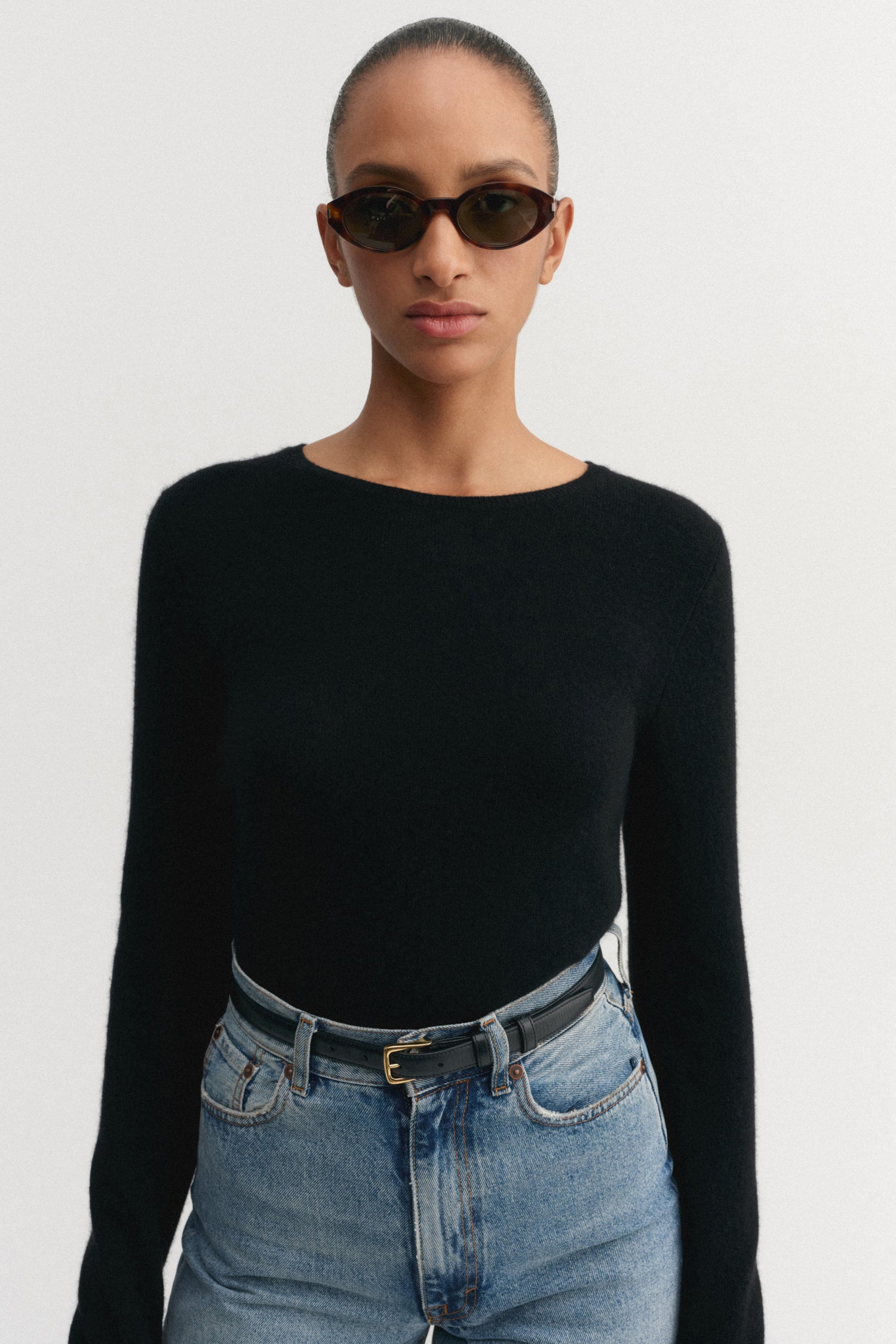 Awa Crewneck Sweater, black