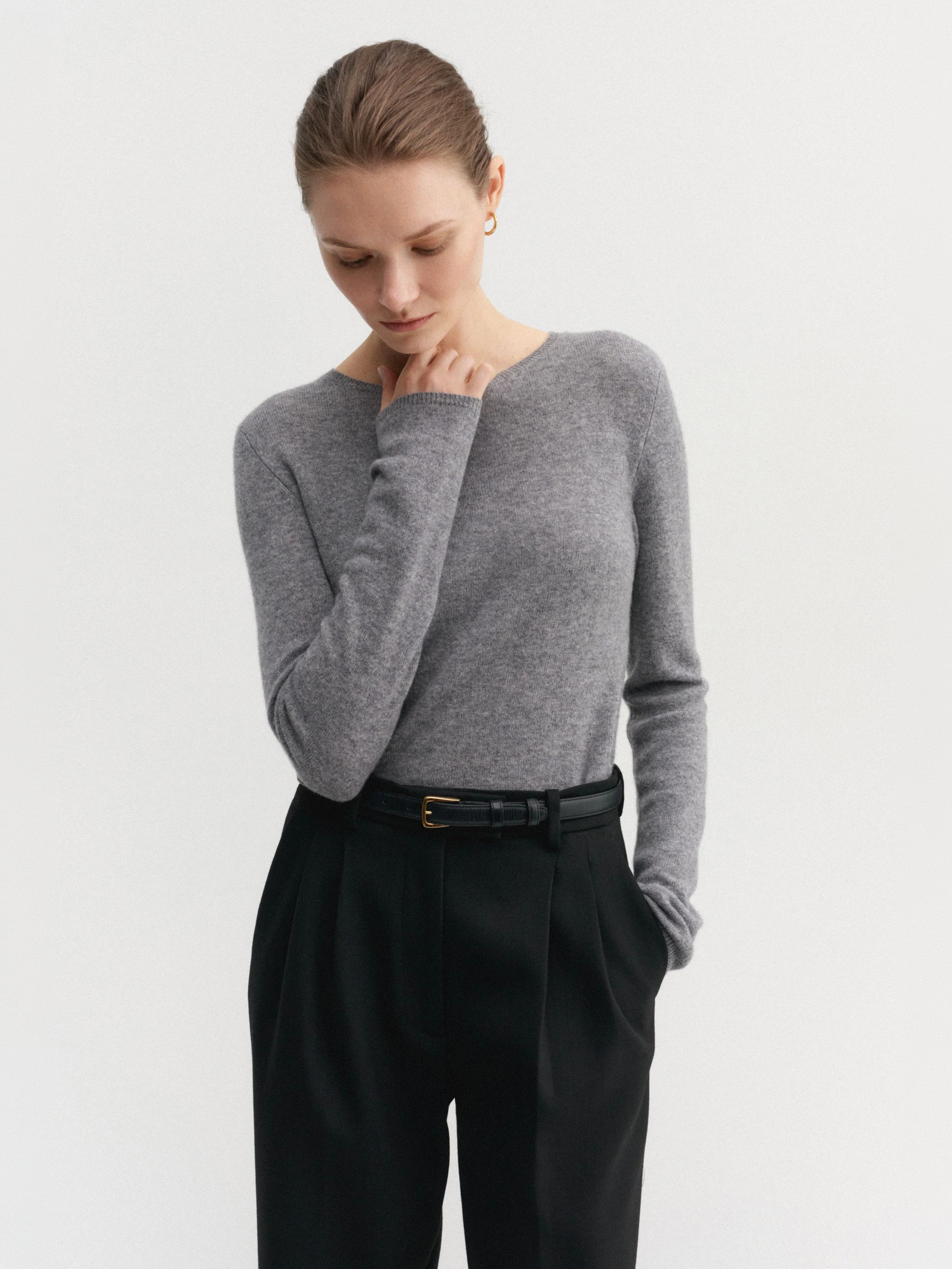 Awa Crewneck Sweater, grey