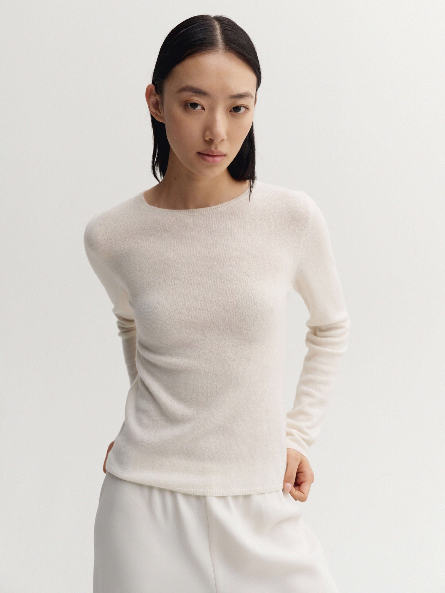 Awa Crewneck Sweater, cream