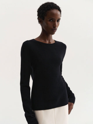 Awa Crewneck Sweater, black