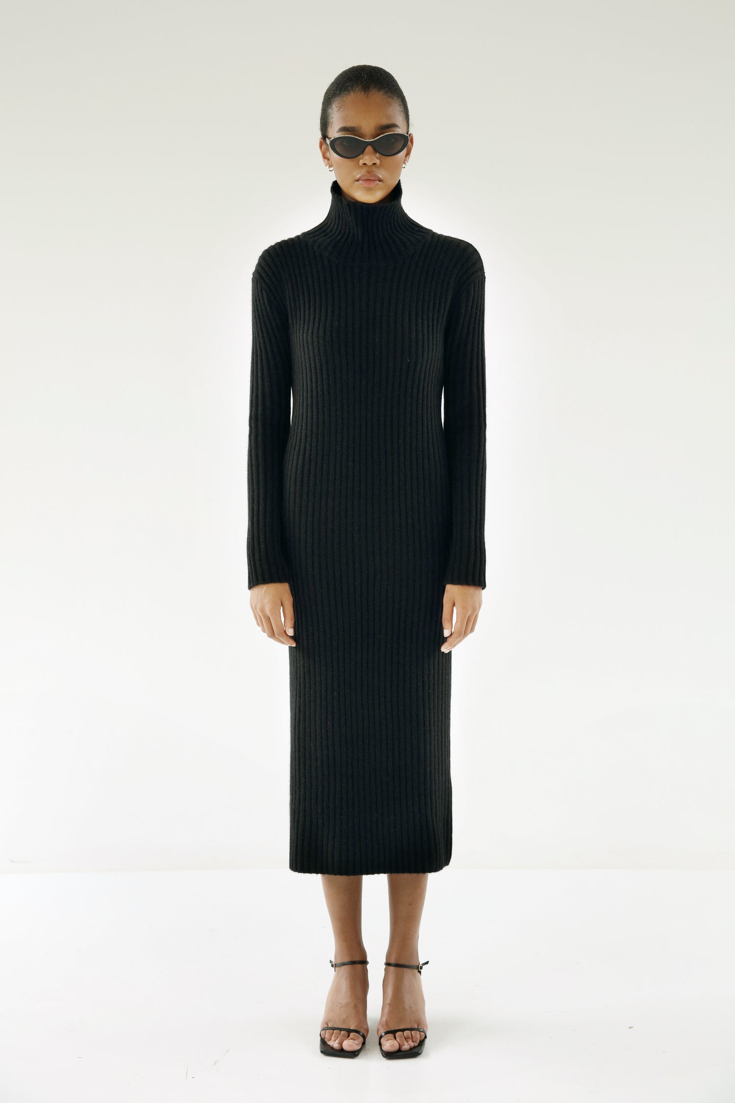 Sue Rib Knit Dress, black – ALMADA LABEL