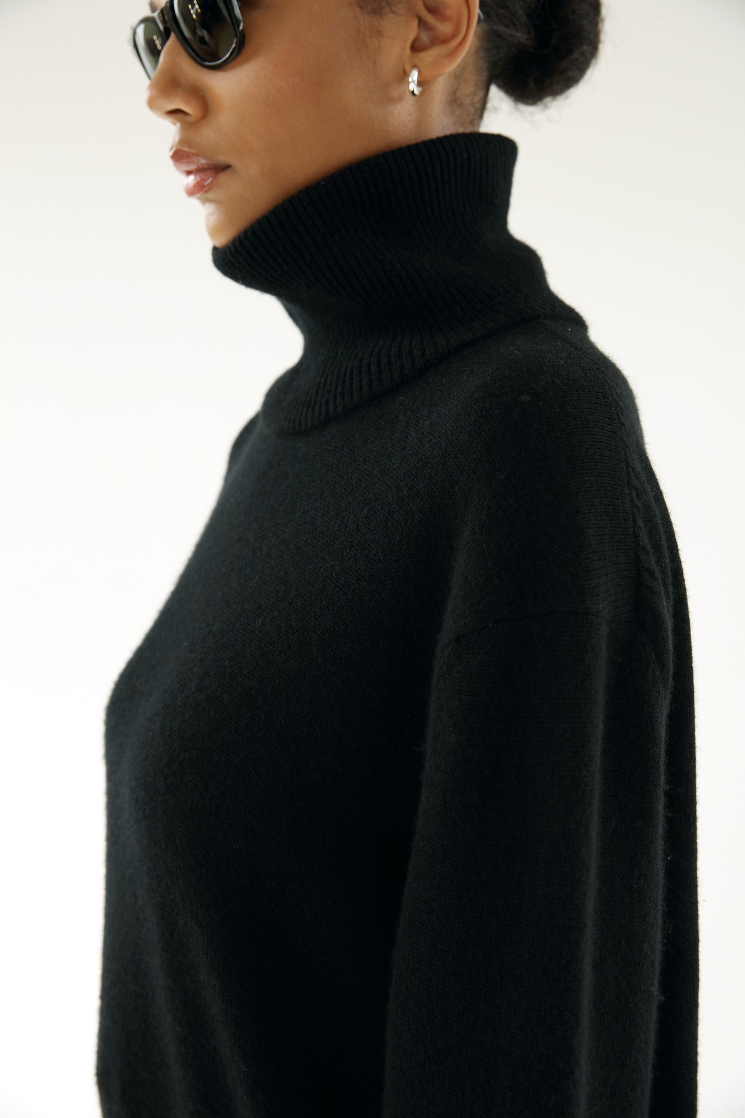 Alma Turtleneck Sweater, black