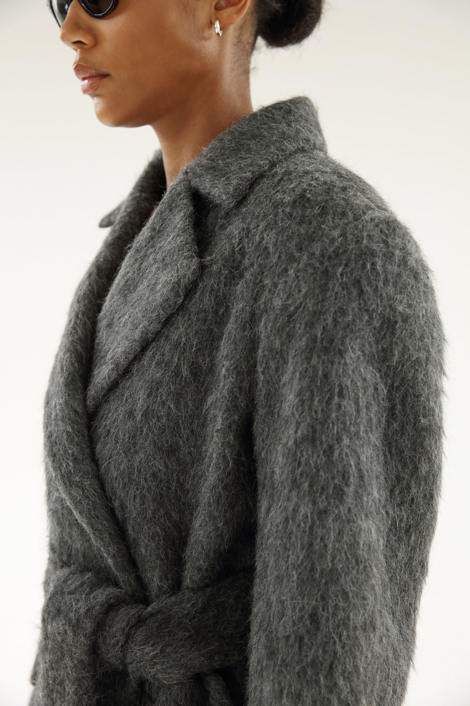 Ivy Mohair Coat, dark grey