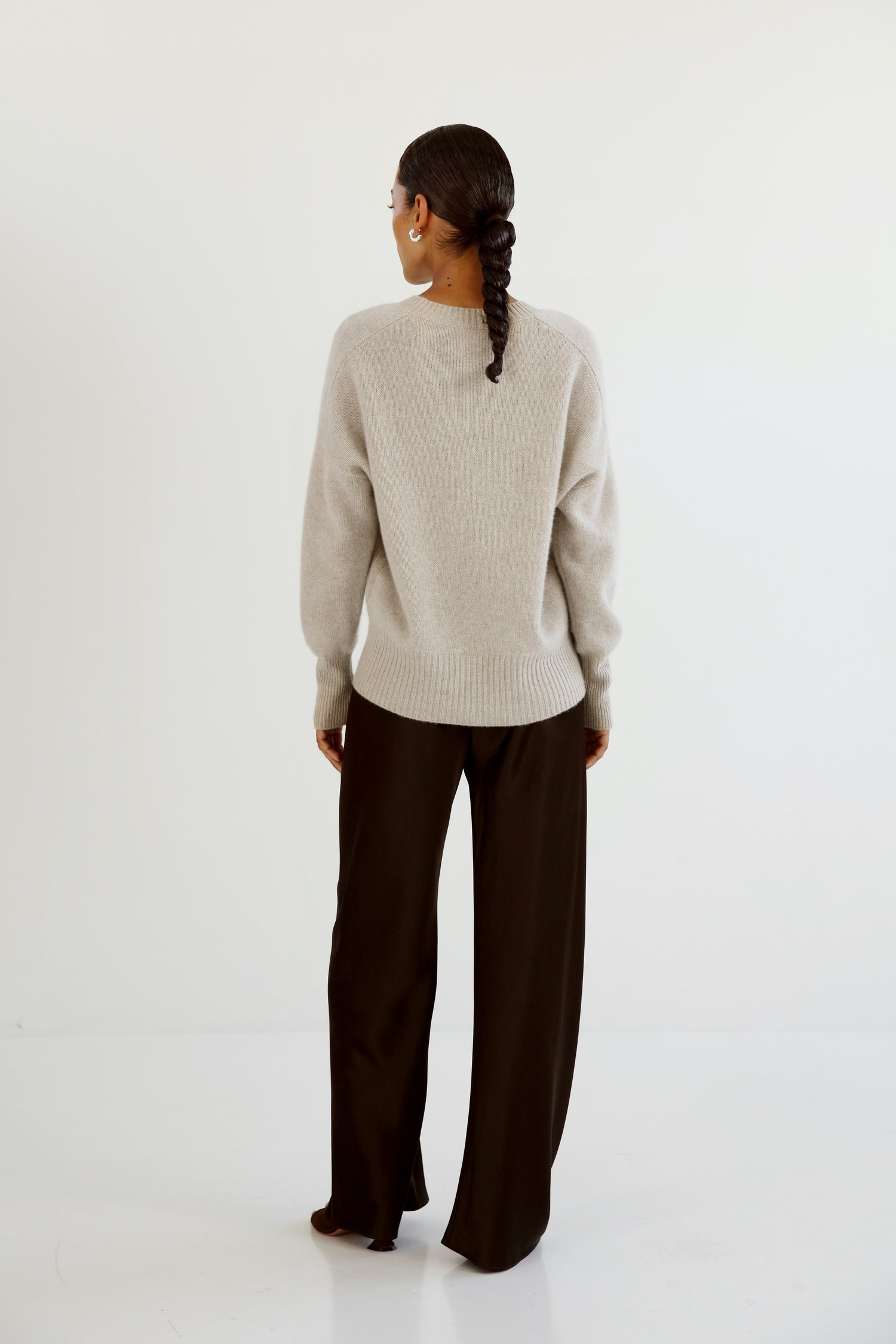 Mica Crewneck Sweater, taupe – ALMADA LABEL