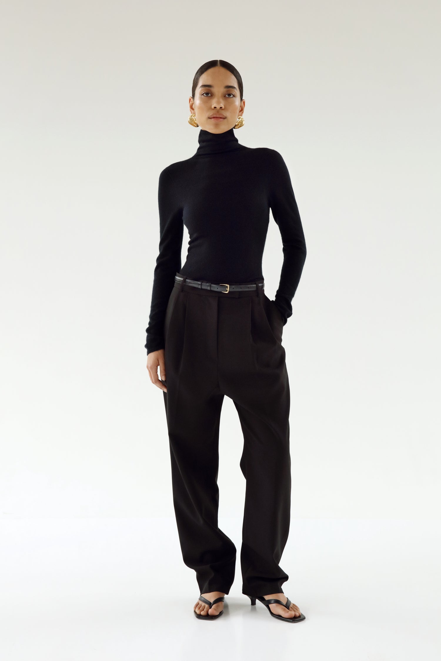 Farra Turtleneck Sweater, black