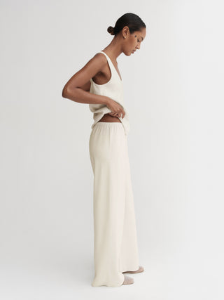 Bea Crepe Pants, cream