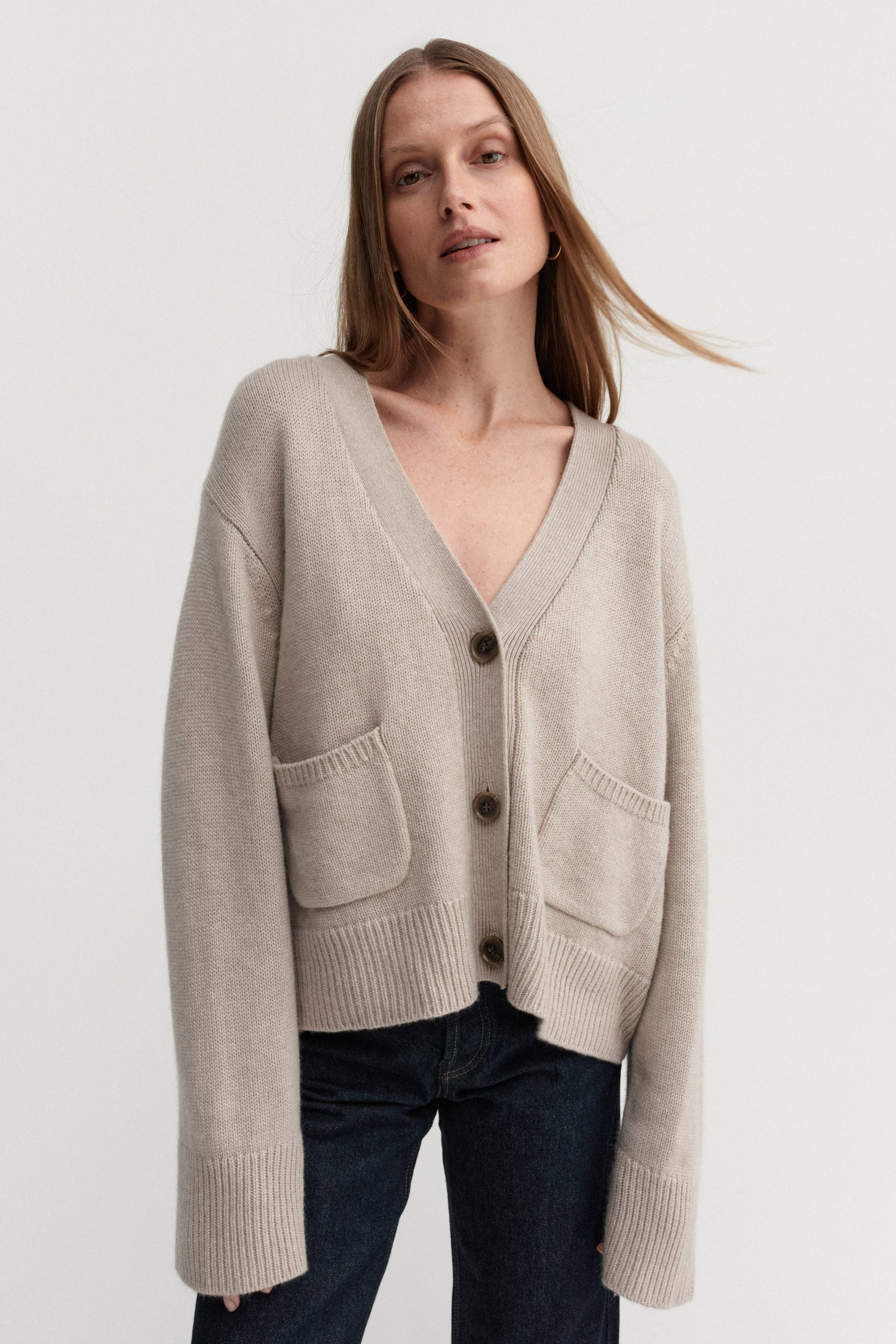 Beja Cardigan, taupe