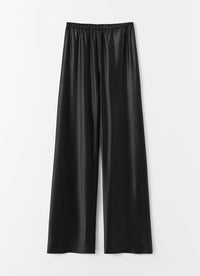 Bias Satin Pants, black