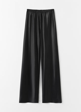 Bias Satin Pants, black