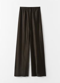Bias Satin Pants, chocolate