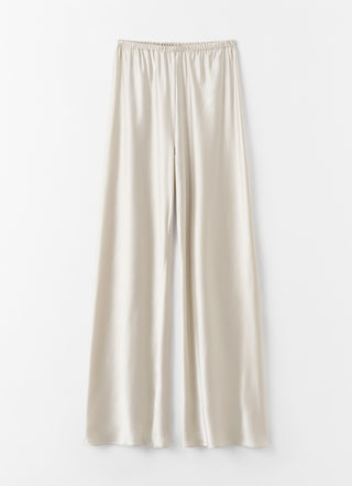 Bias Satin Pants, pearl