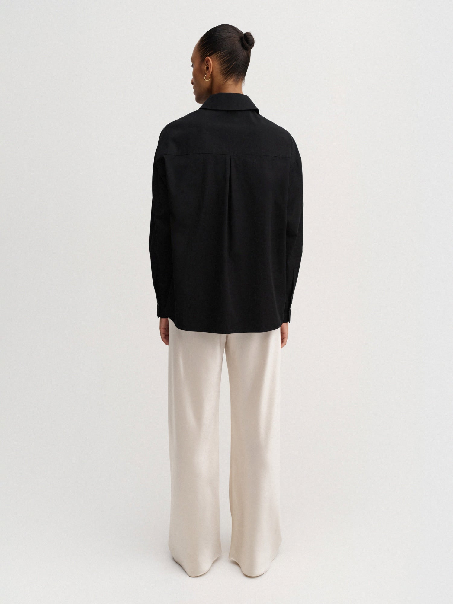 Bias Satin Pants, pearl