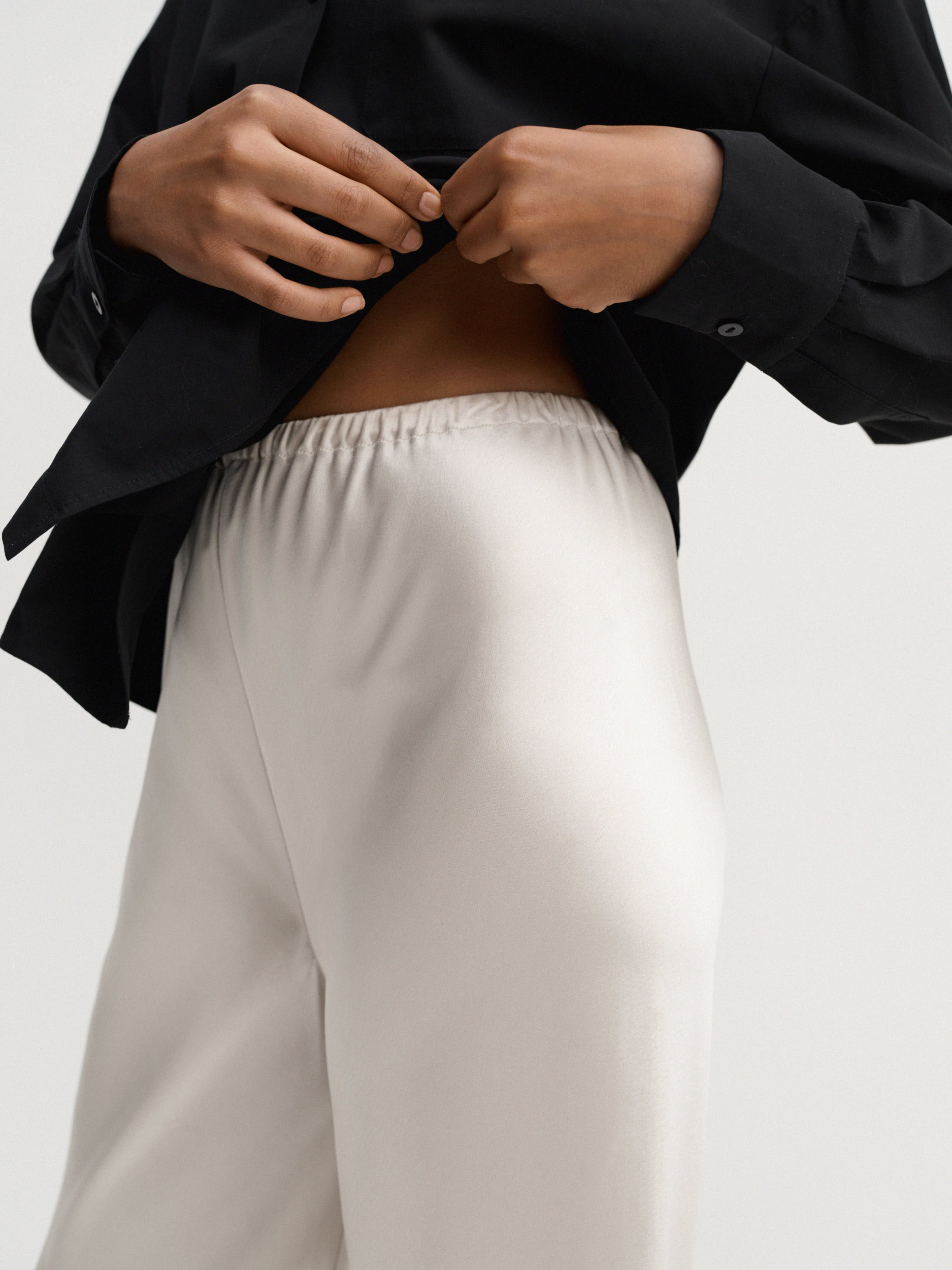 Bias Satin Pants, pearl – ALMADA LABEL