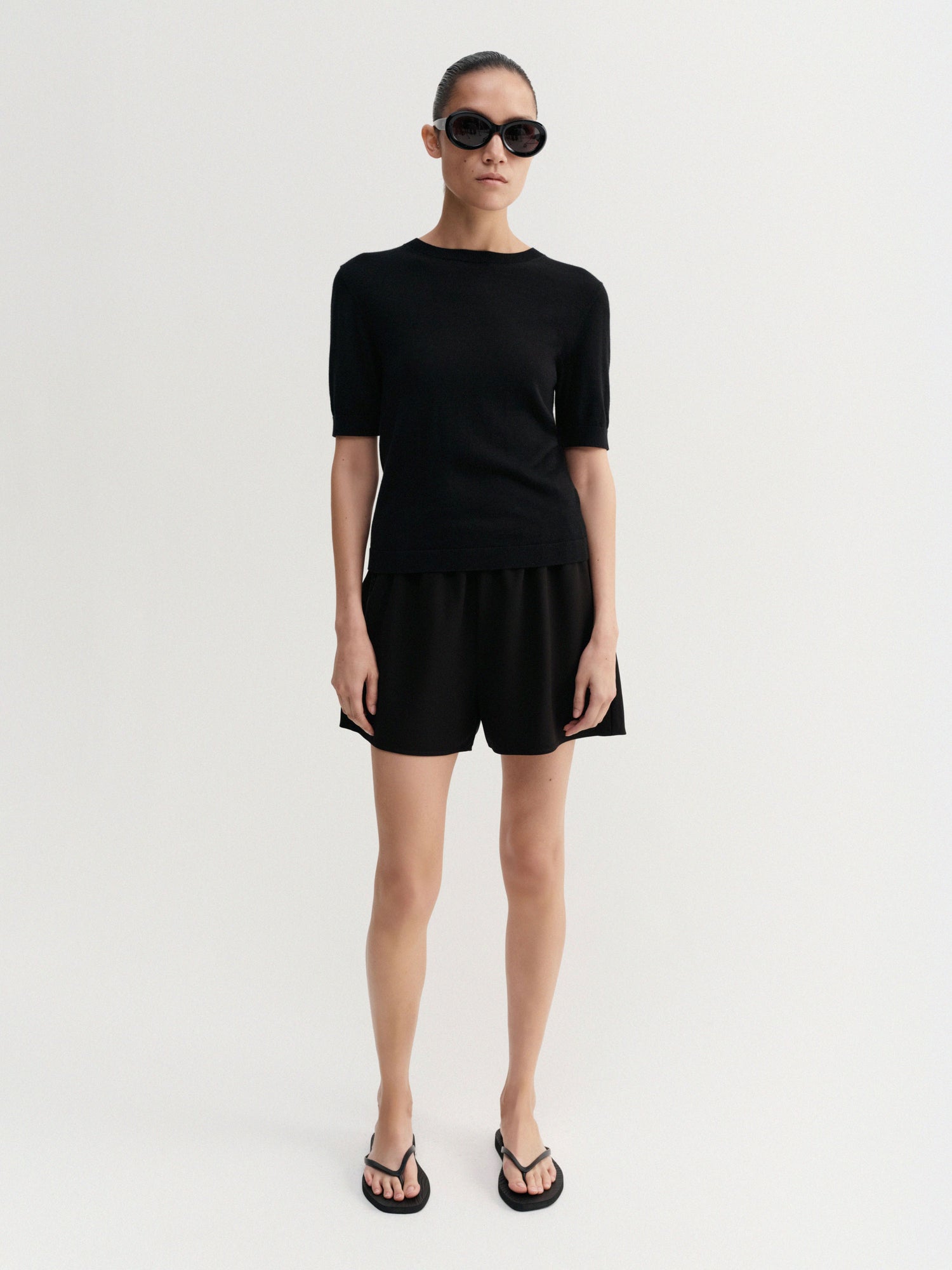 Bim Crepe Shorts, black