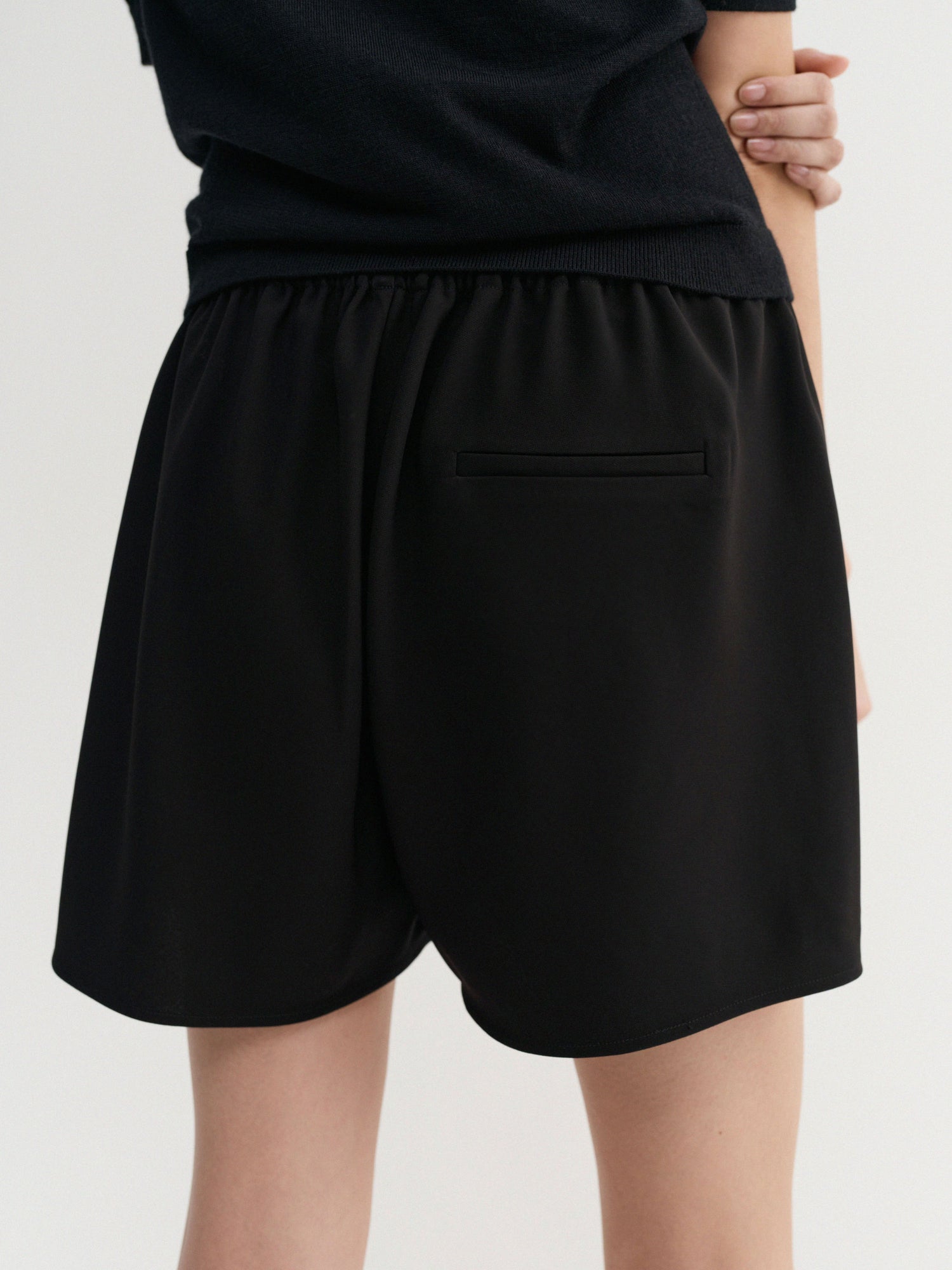 Bim Crepe Shorts, black
