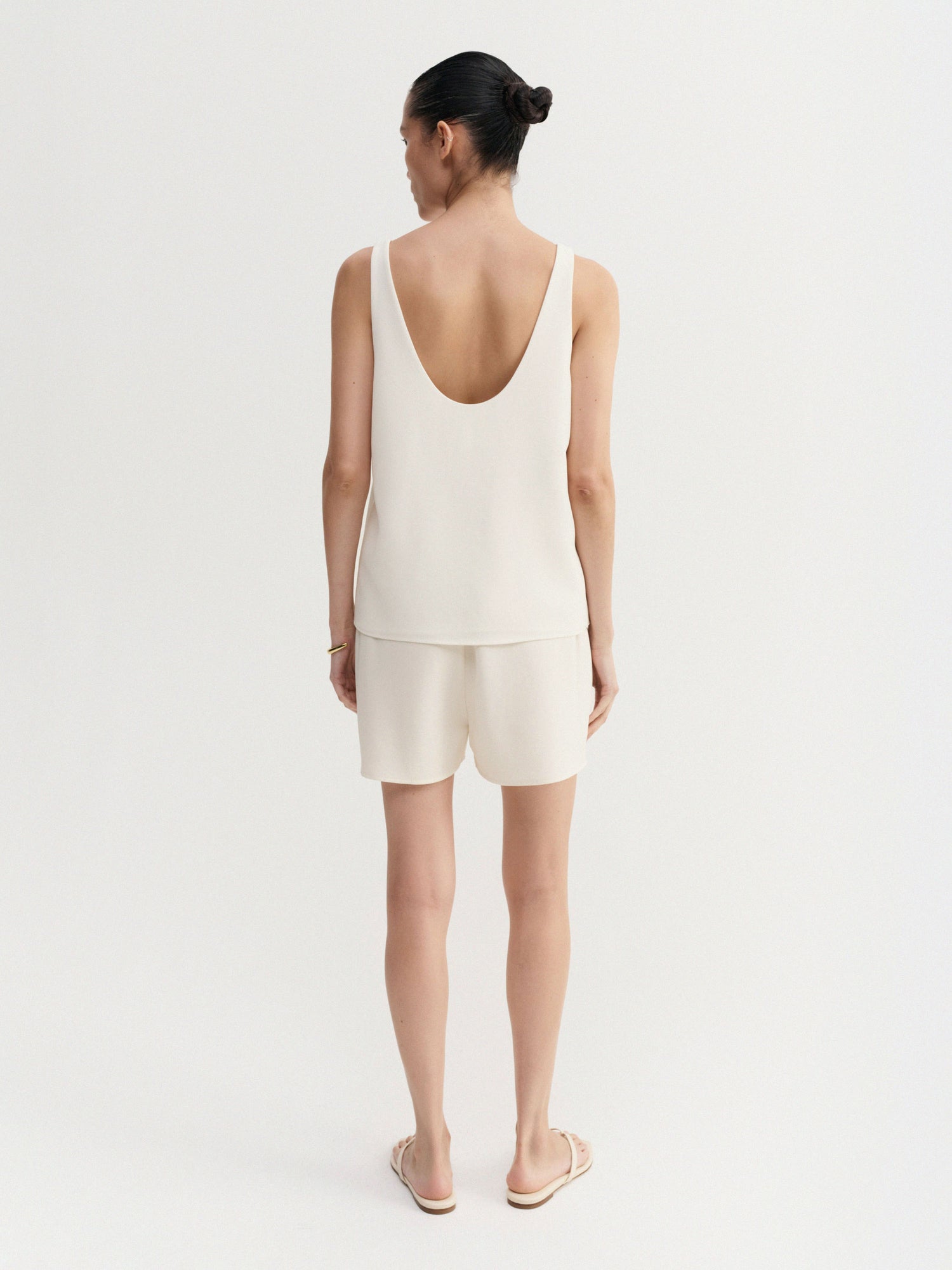 Bim Crepe Shorts, cream