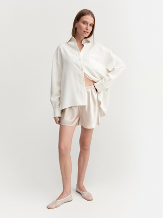 Bim Satin Shorts, pearl