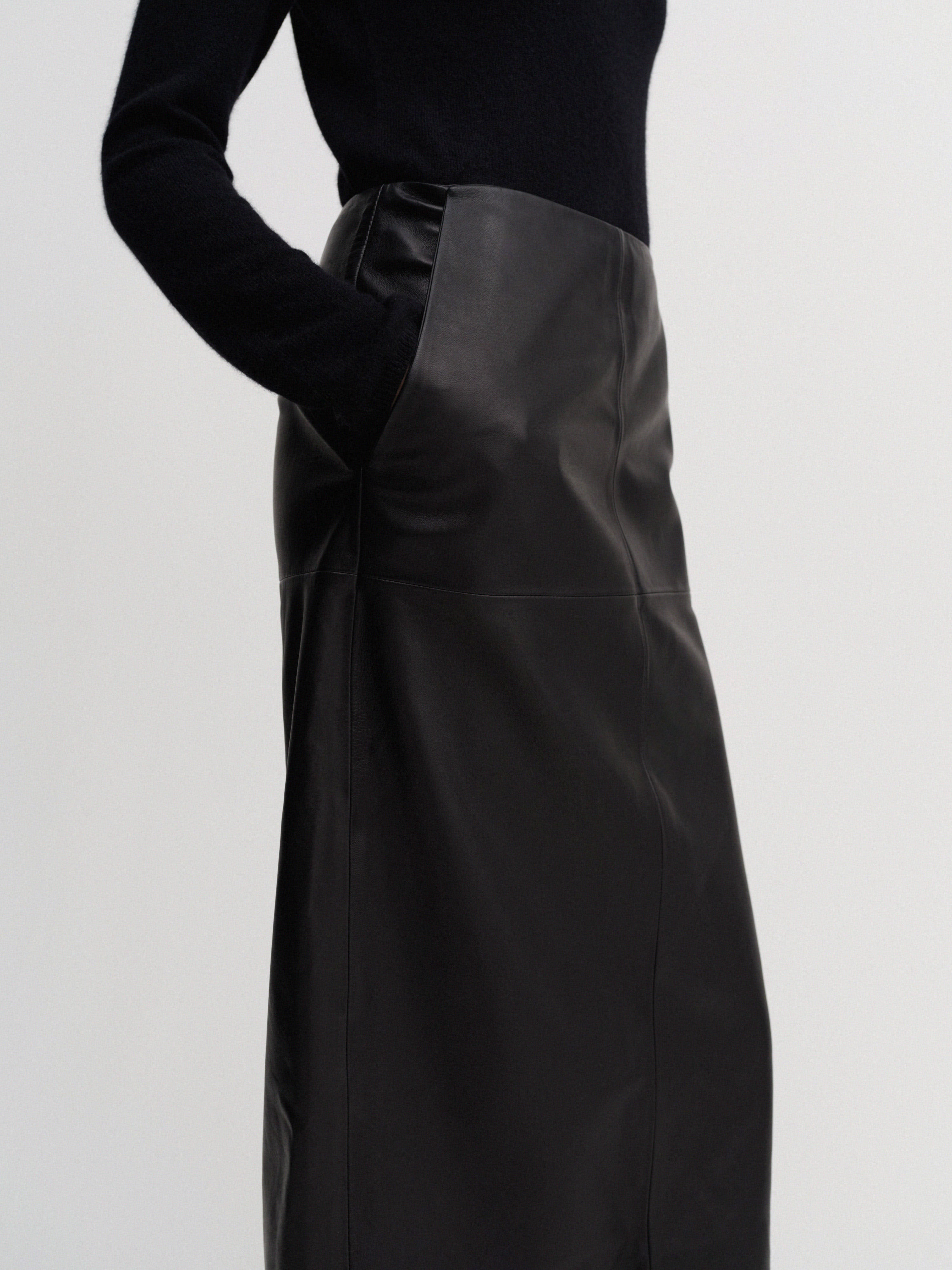 Birdy Leather Skirt, black – ALMADA LABEL