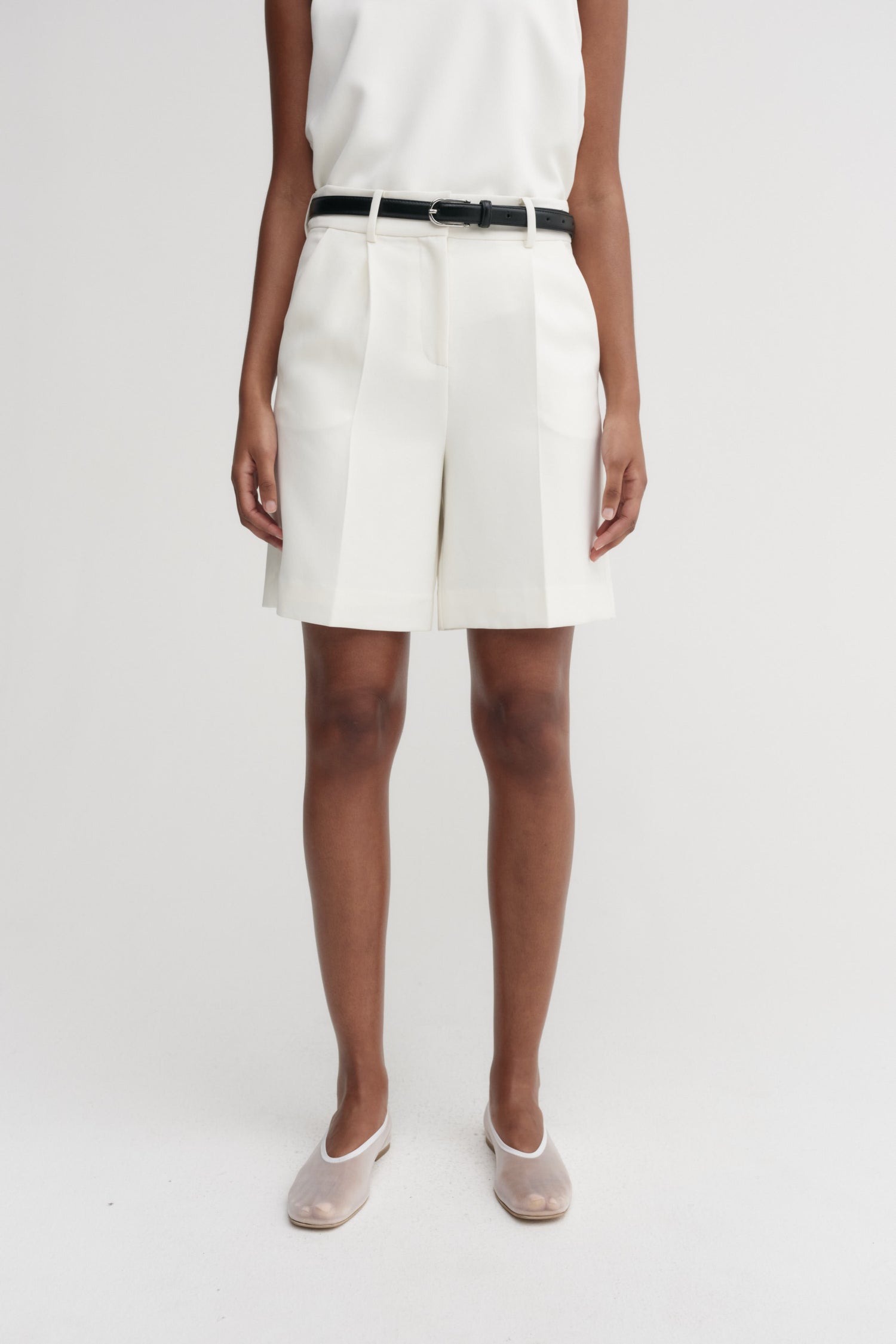 Blair Crepe Shorts, cream