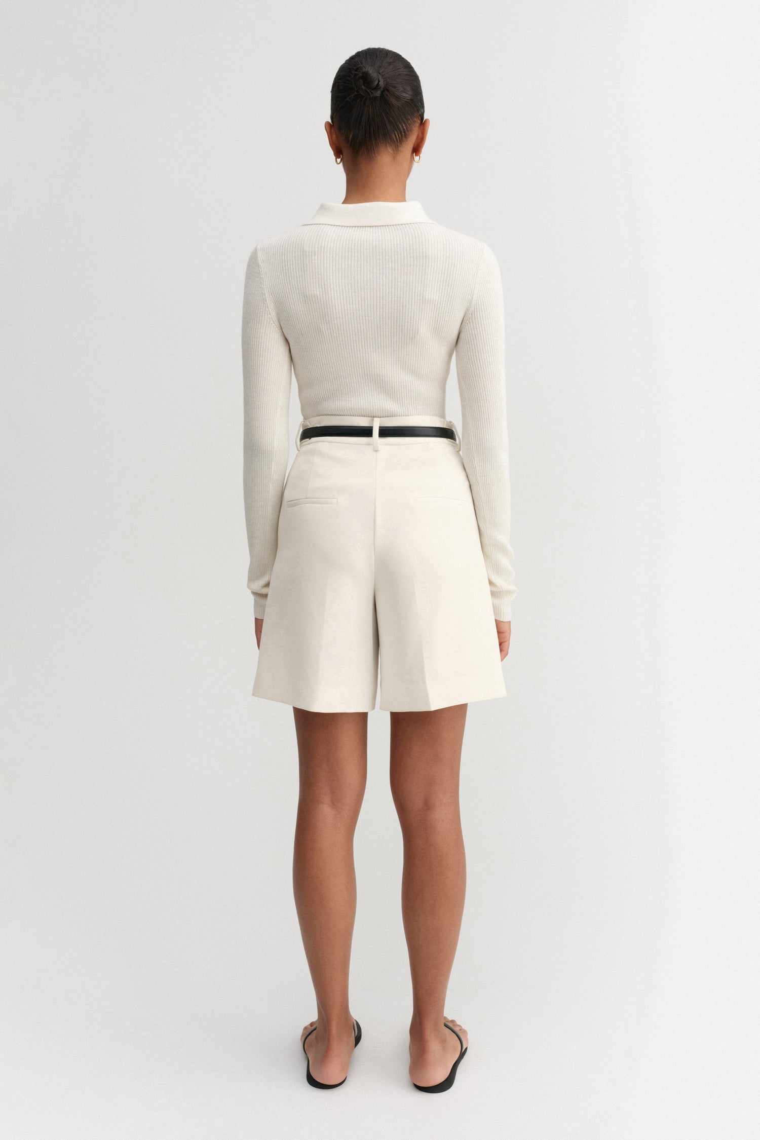 Blair Crepe Shorts, cream