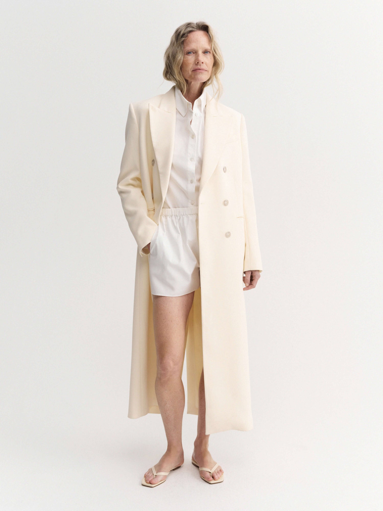 Blay Poplin Shorts, white