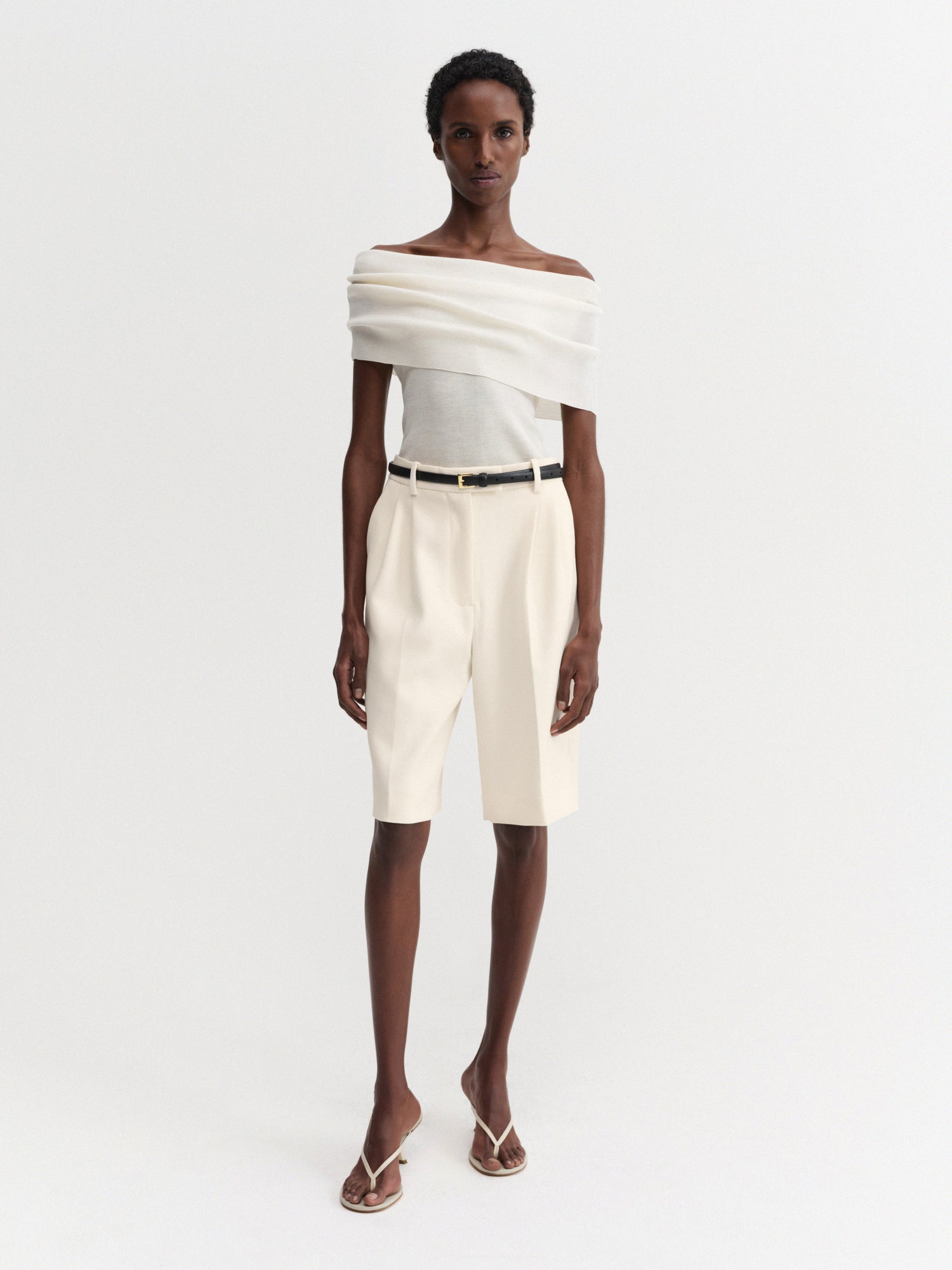 Bruna Tailored Shorts, vanilla