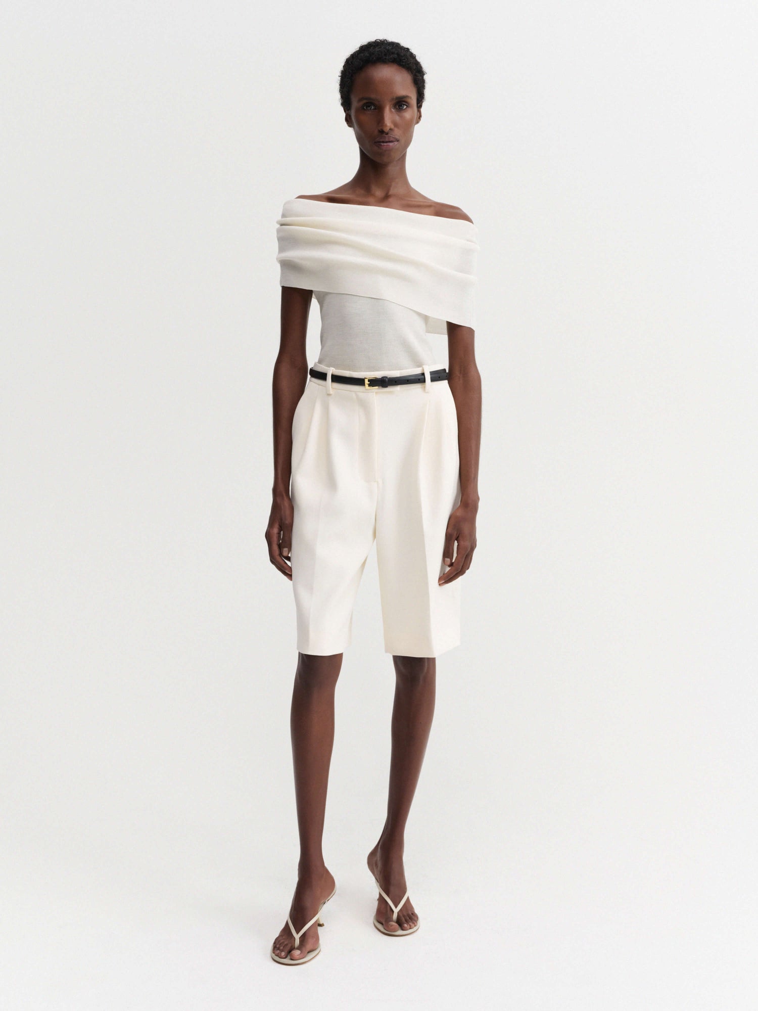 Bruna Tailored Shorts, vanilla