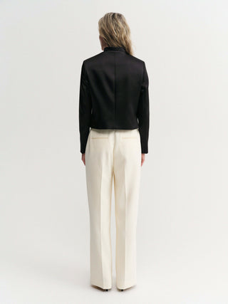 Cayla Satin Jacket, black