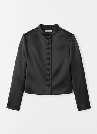 Cayla Satin Jacket, black