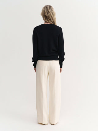 Cecile Crewneck Sweater, black