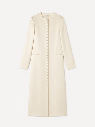 Cleo Long Satin Jacket, shell