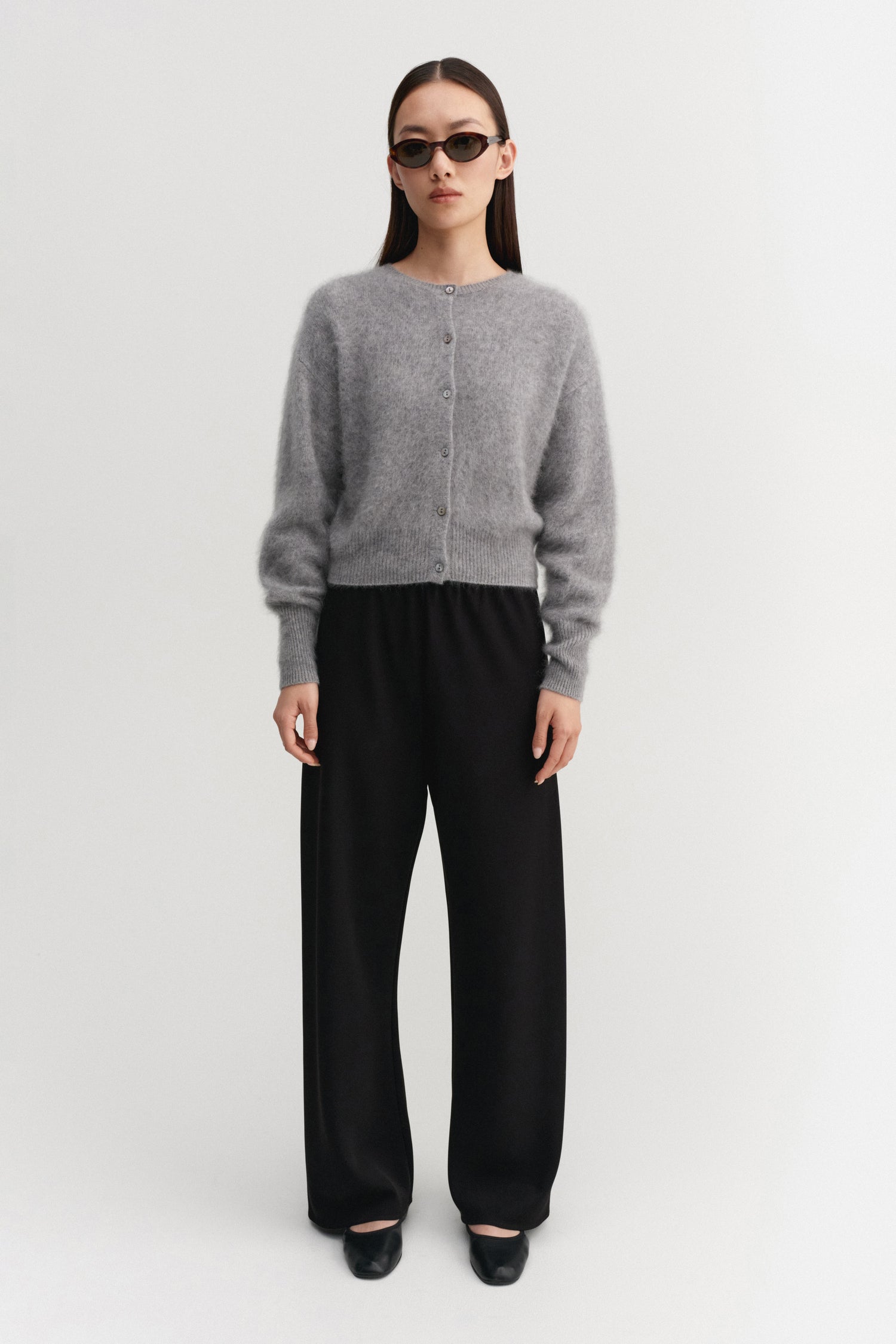 Coco Brushed Cardigan, grey